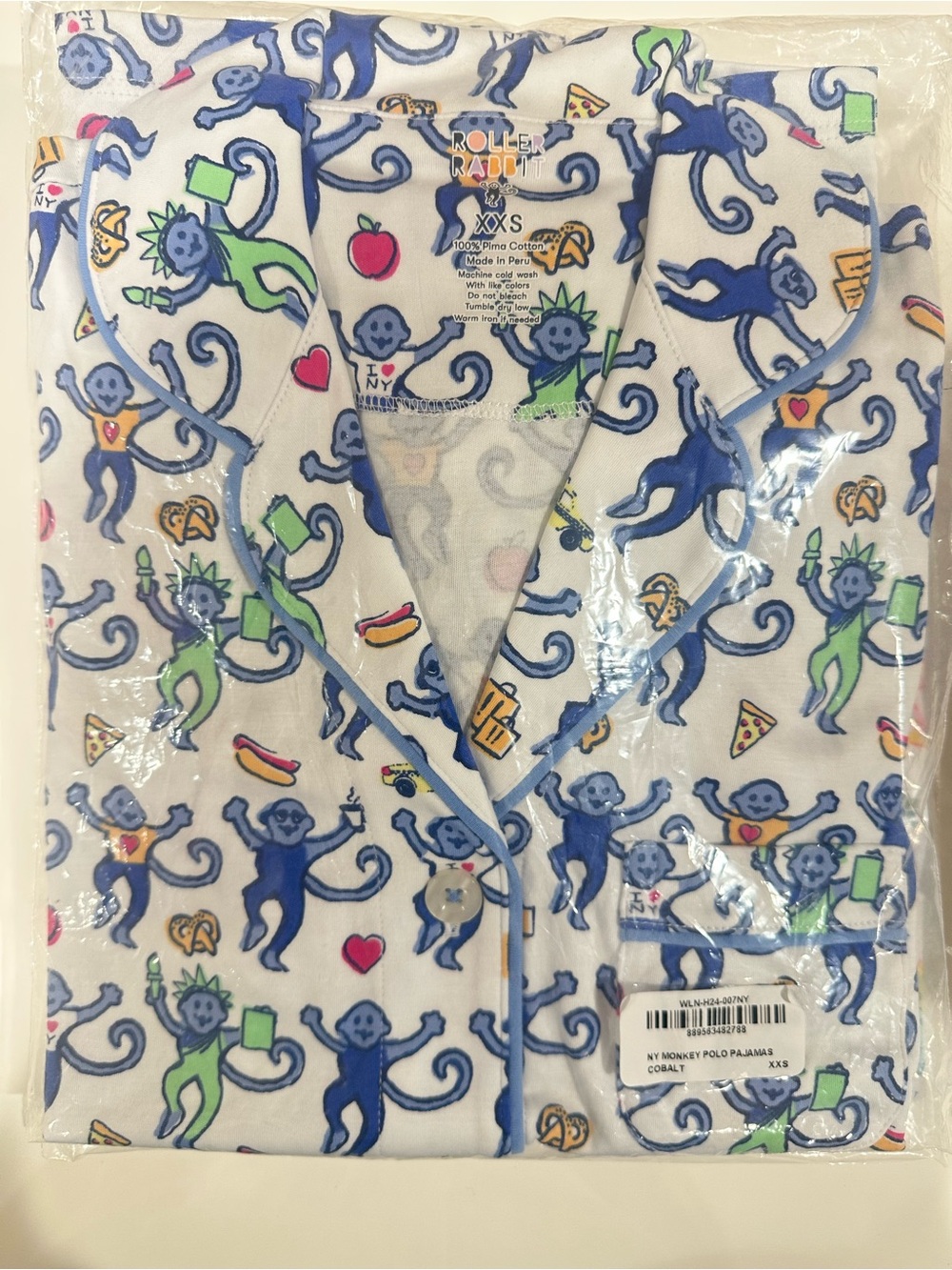 Roller Rabbit NY Monkey Polo Pajama Set